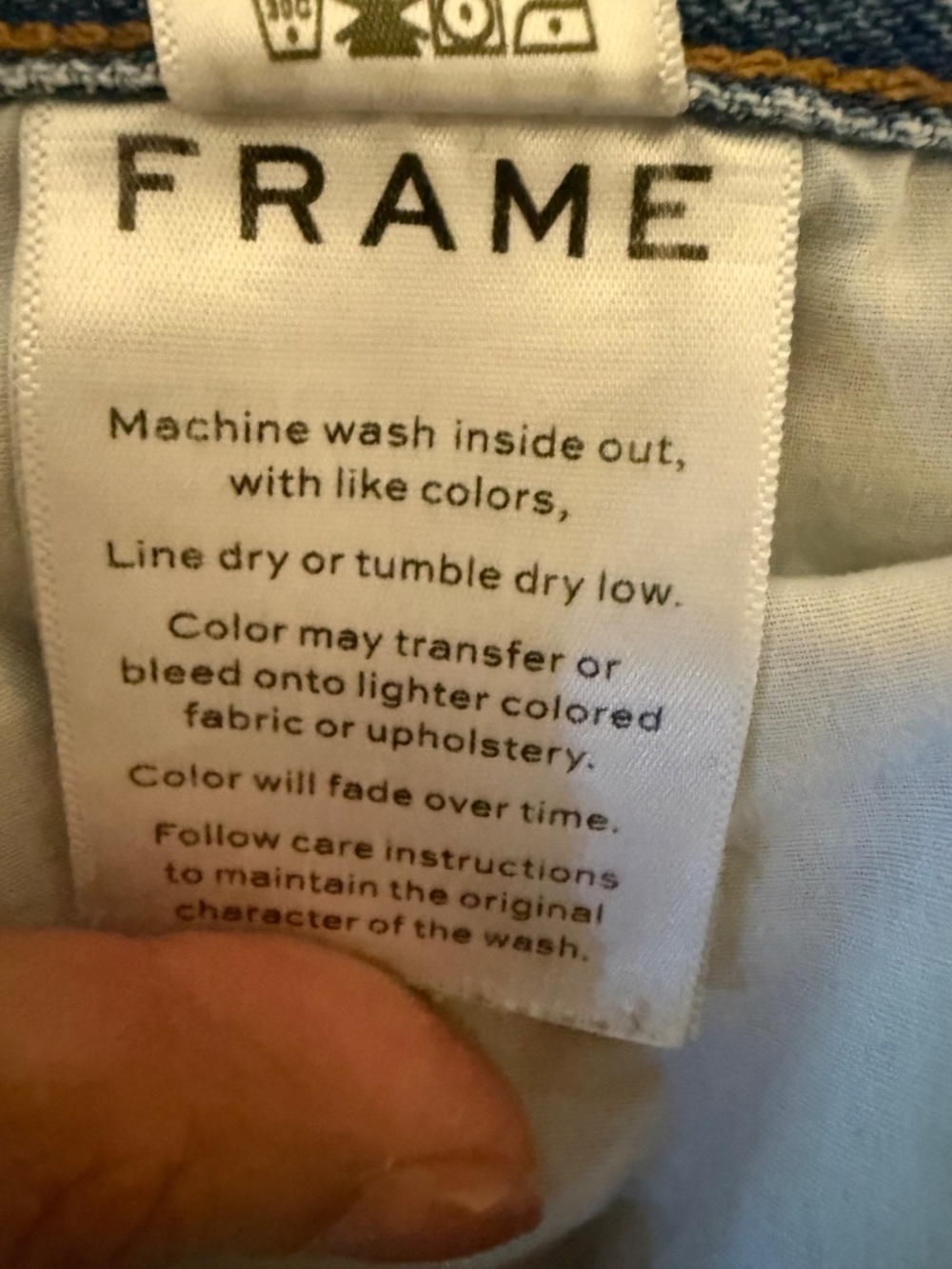 FRAME Le High Straight Jeans The Echo Light Wash Rigid Denim Size 28 - Picture 4 of 5